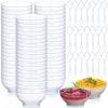Amyhill 200 Pack 3 oz Clear Mini Plastic Bowls with 200 Pcs Spoons Disposable Ice Cream Bowls Bulk for Candy Salad Soup Snacks Weddings Party Catering Home Supplies view 1