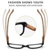 FREAZE Wooden Reading Glasses, Blue Light Proof Readers Eyeglasses With Striped Temples PC Frame For Men And Women 1.0x 2.0x (Color : Purple, Size : +2.0) view 3