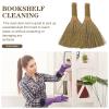 SHERCHPRY Small Hand Broom 5.5 Inch Straw Bristle Desktop Duster Lightweight Natural Mini Whisk Broom for Table and Furniture Cleaning Portable Household Sweeper view 4