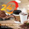 Ginkgo 100-Pack 8 oz Thickened Disposable Coffee Cups with Lids and Sleeves, To Go Cups for Hot Beverages, Perfect for Hot Coffee, Cocoa, and Chocolate view 3