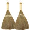 SHERCHPRY 10" Whisk Broom Set of 2, Handheld Straw Broom, Natural Corn Brooms, Portable Wooden Dust Duster for Car, Table, Furniture, Decorative Rustic Sweeper for Home, Garden, Xmas Decor view 1