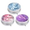3 Pack Pill Box, Small Pill Case for Purse & Pocket, Cute Travel Medicine Organizer, Portable Medicine Container Holder to Hold Vitamins, Medication, Fish Oil & Supplement, Light Luxury Marble view 1