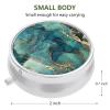 3 Pack Pill Box, Small Pill Case for Purse & Pocket, Cute Travel Medicine Organizer, Portable Medicine Container Holder to Hold Vitamins, Medication, Fish Oil & Supplement, Ink Texture view 2