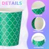 Patelai 120 Pack 9 oz Paper Cups, Multicolor Disposable Hot/cold Beverage Drinking Cups, Dot Striped Coffee Paper Glass for Party, Picnic, Travel, Events, Graduation, Wedding, Birthday view 2