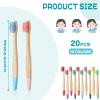 Heentan 20 Pieces Kids Bamboo Soft Bristles Toothbrushes Toddler Toothbrush Manual Travel Toothbrushes for Kids Children Home School Travel Teeth Oral Dental Care, 5.7 Inch, Individually Wrapped view 2
