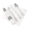 CALLARON 2sets Disposable Silverware Kit Includes Forks Spoons and Napkins for Weddings Parties and Picnics Compact Tableware for Home Restaurant and Outdoor Use view 1