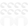 COHEALI 10pcs Reusable Eyeglass Nose Pads Anti-Slip Bridge Pads for Comfortable Fit Compatible Glasses and Sunglasses Transparent Color view 2