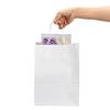 RACETOP White Paper Bags with Handles Bulk,8"x4.5"x10.8" 50Pcs,Kraft Paper Bags Party Favor Bags Shopping Bags Kraft Bags White Paper Gift Bags with Handles Bulk view 2