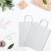 RACETOP White Paper Bags with Handles Bulk,8"x4.5"x10.8" 50Pcs,Kraft Paper Bags Party Favor Bags Shopping Bags Kraft Bags White Paper Gift Bags with Handles Bulk view 3