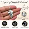 Amazing Gemstone Silver Coated Fancy Jasper Arrowhead Necklace - Men's & Women's Arrowhead Necklace - Gifts for Men, Teen Boys - Stocking Stuffers view 4