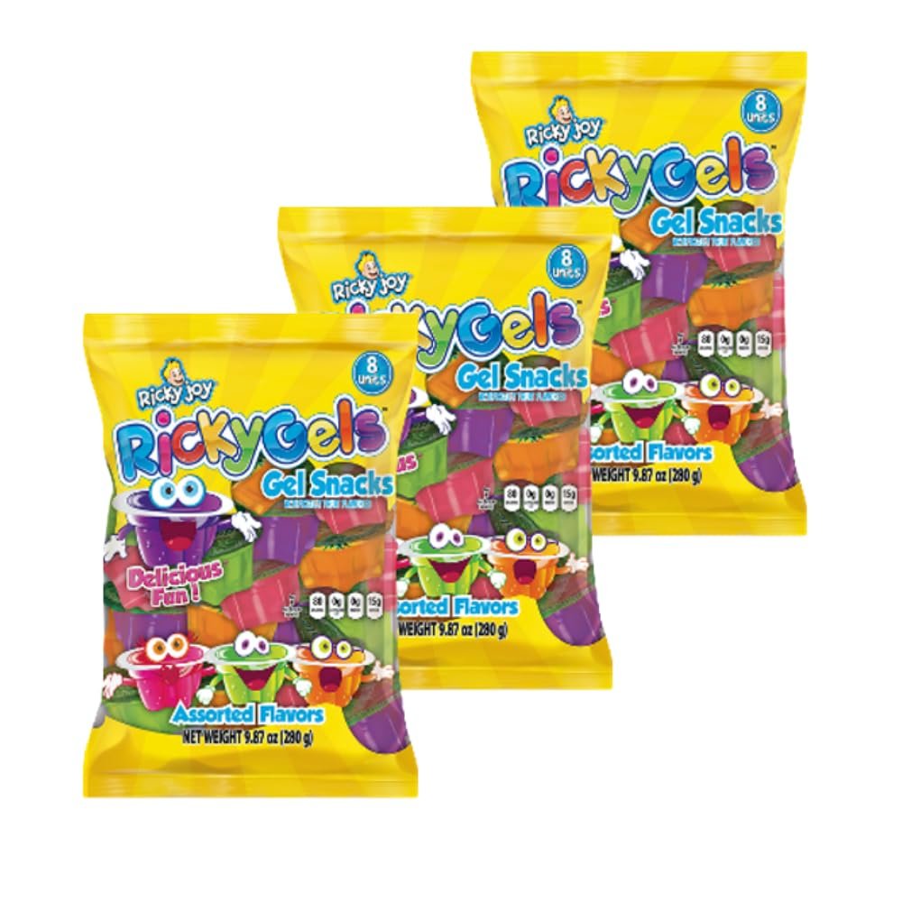 Ricky Joy Ricky Gels Gel Snacks, 9.87 oz Bag, 8 ct (Pack of 3, Total of 24 ct)