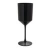 LUXE PARTY 24 Pack Disposable Wine Glasses | 11oz. | Premium Plastic | One Piece |Goblets | Parties | Weddings | Black view 1
