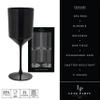 LUXE PARTY 24 Pack Disposable Wine Glasses | 11oz. | Premium Plastic | One Piece |Goblets | Parties | Weddings | Black view 3