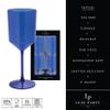 LUXE PARTY 24 Pack Disposable Wine Glasses | 11oz. | Premium Plastic | One Piece |Goblets | Parties | Weddings | Blue view 3
