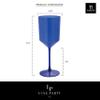 LUXE PARTY 24 Pack Disposable Wine Glasses | 11oz. | Premium Plastic | One Piece |Goblets | Parties | Weddings | Blue view 4