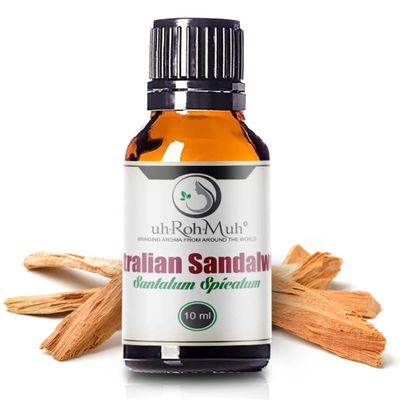 uh*Roh*Muh Australian Sandalwood Essential Oil 10 ml - 100% Natural & Pure Steam Distillate of Australian Sandalwood Heartwood for Aromatherapy