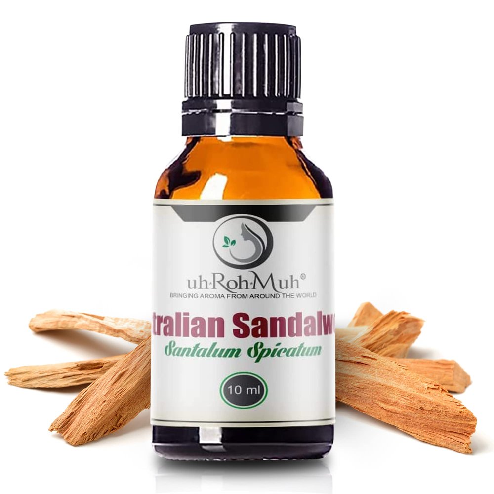 uh*Roh*Muh Australian Sandalwood Essential Oil 10 ml - 100% Natural & Pure Steam Distillate of Australian Sandalwood Heartwood for Aromatherapy