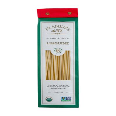 Frankies 457 Artisanal Linguine Pasta - Authentic Premium Italian Handcrafted Pasta - Imported from Italy - NON GMO Verified - USDA Organic Certified - 16 Ounce (1 LB)