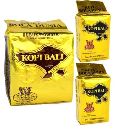 Kupu Kupu Bola Dunia Bali Coffee Bali Gold Special Powder 250g x 1 + 100g x 2