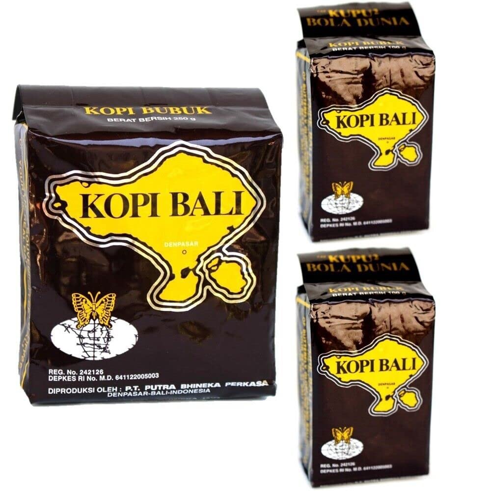 Kupu Kupu Bola Dunia Indonesia Bali Coffee Bali Original Powder 250g x 1 + 100g x 2
