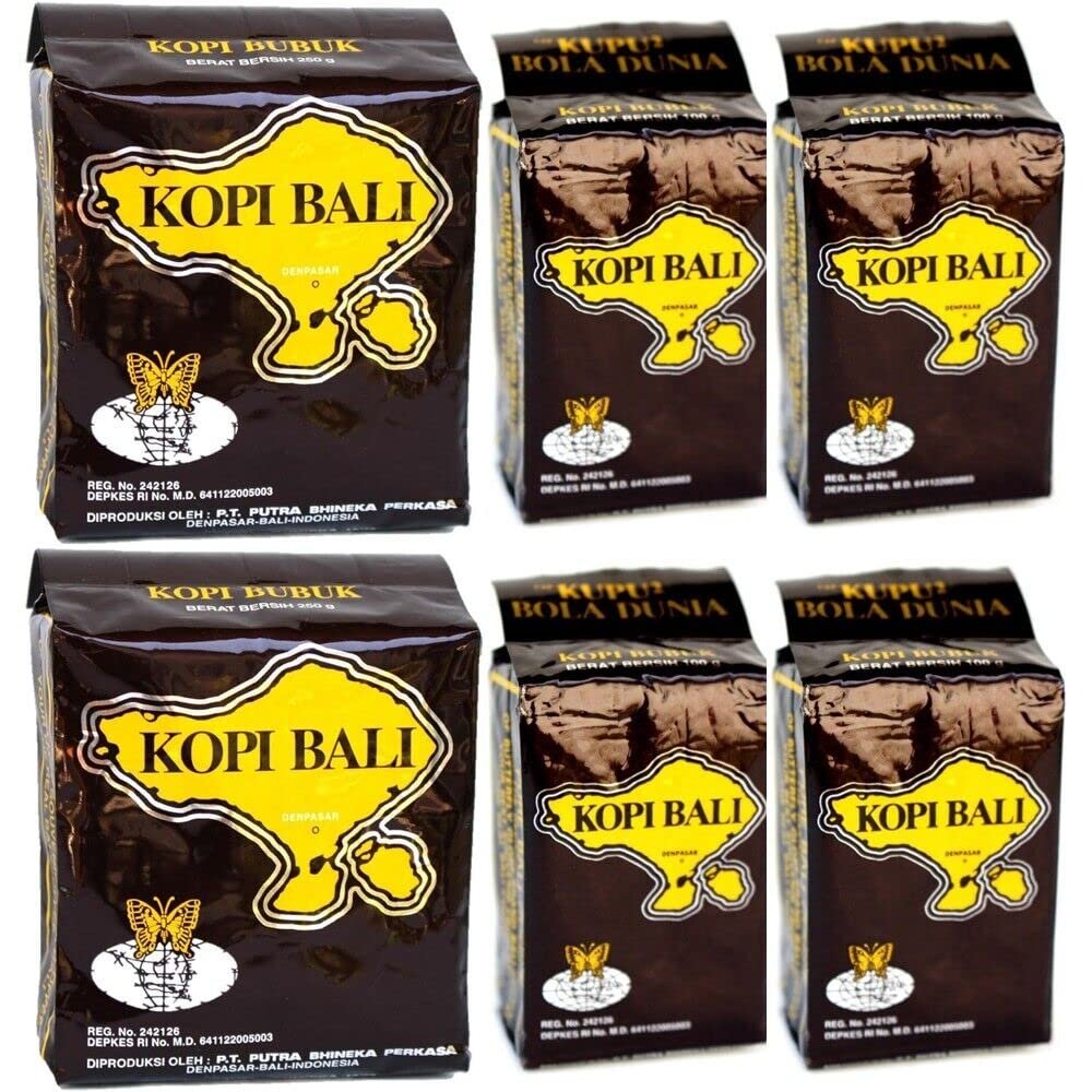 Kupu Kupu Bola Dunia Indonesia Bali Coffee Bali Original Powder 250g x 2 + 100g x 4