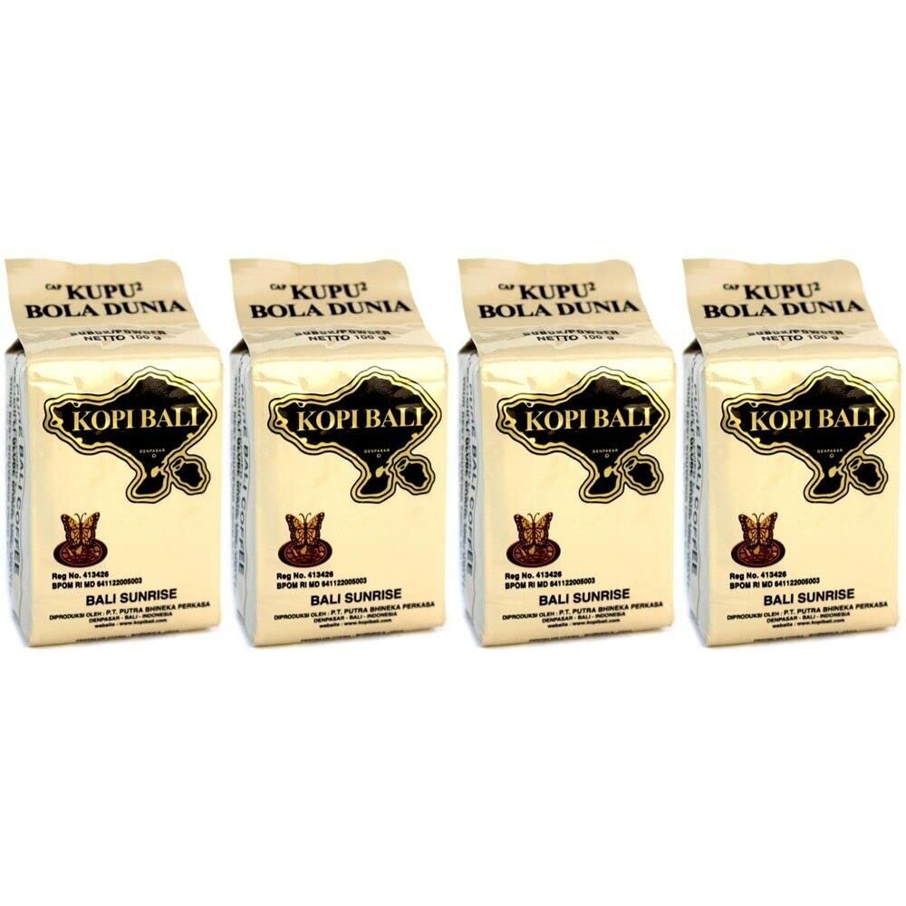 Kupu Kupu Bola Dunia Indonesia Bali Coffee Bali Sunrise Powder 100g Pack of 4