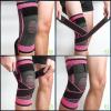 Adjustable Knee Support Brace 1 pack Compression Knee Sleeves for Men Women Use for Meniscus Tear, Arthritis, Tendinitis, Ligament Injury,Weight Lifting, Anti Slip Knee Brace (Rose Red, Small) view 4