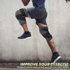 Adjustable Knee Support Brace 1 pack Compression Knee Sleeves for Men Women Use for Meniscus Tear, Arthritis, Tendinitis, Ligament Injury,Weight Lifting, Anti Slip Knee Brace (Black, XX-Large) view 4