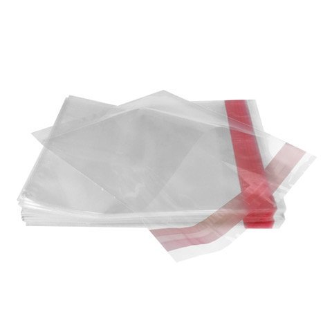 UOFFICE Clear Resealable Cellophane Bags, 5.9" x 9.8" 1.2 Mil
