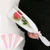 yarlung 300 Pack Single Rose Sleeves Bags, White and Pink Flower Packaging Gift for Valentine's Day, Gold Edge Florist Bouquet Wrapping Cellophane for Mother's Day, Wedding, Birthday view 3