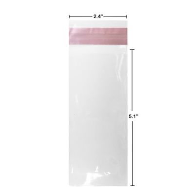 UOFFICE Clear Resealable Cellophane Bags, 2.4" x 5.1"