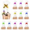 Teling 56 Pack Large Christmas Gifts Basket Bulk 11x7.1x5.5 Inch Empty Gift Baskets to Fill with Handles Clear Cellophane Bags Pull Bows Present Boxes for Xmas Holiday Party Favors Goodie Packaging view 1