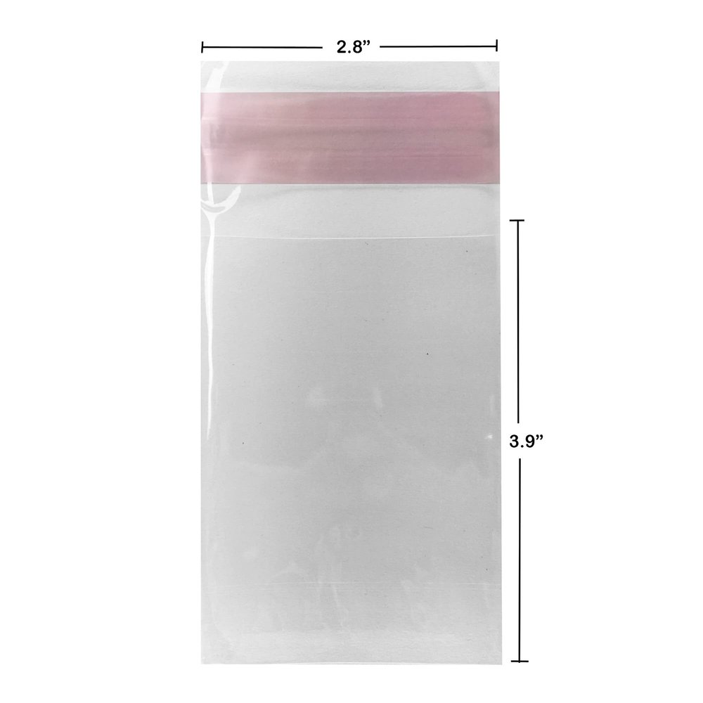 StarBoxes UOFFICE Clear Resealable Cellophane Bags, 2.8" x 3.9" 1.2 Mil