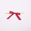 50 Red 3" Pre Tied Mini Satin Ribbon Twist Tie Bows for Gift Wrapping DIY Wedding Birthday Favor Decorations Supplies view 3