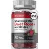 Horbach Nitric Oxide Beet Root Gummies | 60 Chews| with Nitrates, Vitamin C & Black Pepper | for Men & Women | Strawberry Flavor | Vegan, Non-GMO, Gluten Free Supplement view 1