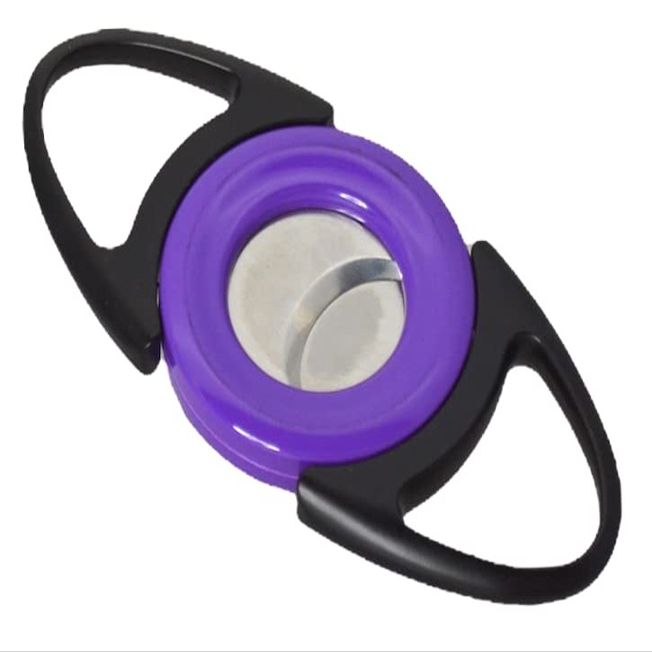 Visol Bullseye Double Guillotine Cigar Cutter (Purple)