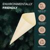 Party Essentials Disposable Eco-Friendly, Biodegradable, Miniware Serving Set for Food Presentation, Appetizers, Fruit, Charcuterie, Craft, 5" Tall Wood Cones / 100 Pieces, Natural Color view 4