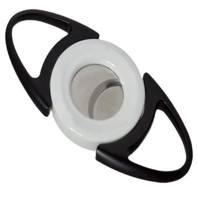 Visol Bullseye Double Guillotine Cigar Cutter (White)
