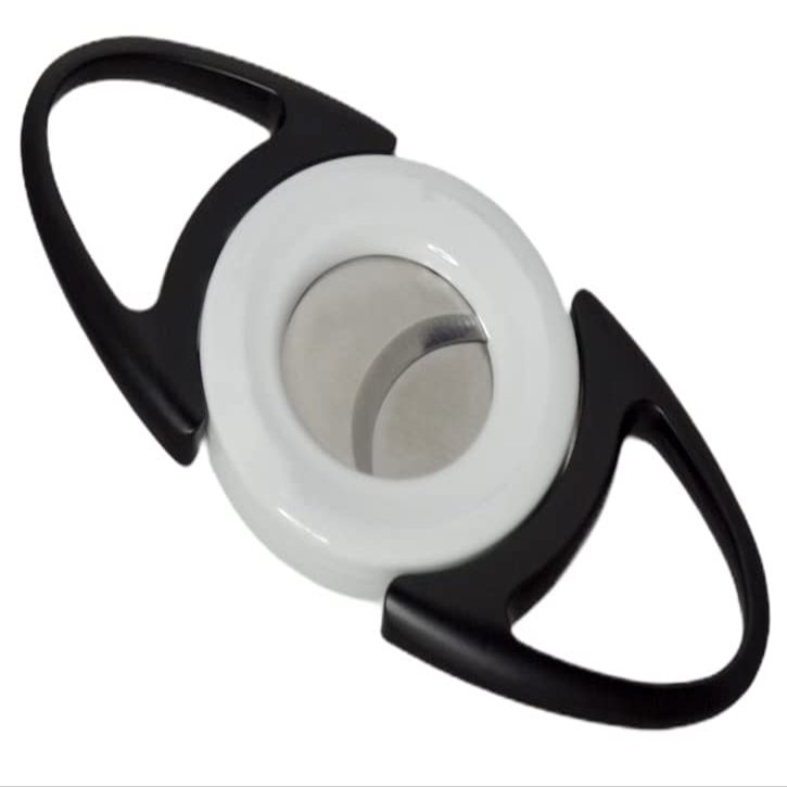 Visol Bullseye Double Guillotine Cigar Cutter (White)