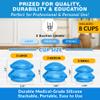 Lure Essentials Edge Silicone Cupping Set, Cupping Kit for Massage Therapy, Long Lasting Cups for Professional & Home Use, Body Sculpt Cup for Cellulite, Ultra Transparent Blue (8 Count) view 2