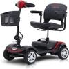 Folding Mobility Scooter for Seniors 4 Wheel Scooter for Adults Electric Medical Scooter Compact for Travel - Electric Powered Wheelchair Device - Compact Heavy Duty Mobile (M1 Red) view 1