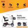 Folding Mobility Scooter for Seniors 4 Wheel Scooter for Adults Electric Medical Scooter Compact for Travel - Electric Powered Wheelchair Device - Compact Heavy Duty Mobile (M1 Red) view 4