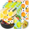 Reusable Beeswax Wrap - 9 Pack, Beeswax Wraps for Food, Eco-Friendly Beeswax Food Wrap, Organic, Sustainable, Biodegradable, Zero Waste, Plastic-Free Food Storage (1L Orange | 3M Lemon | 5S Pear) view 1