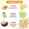 Reusable Beeswax Wrap - 9 Pack, Beeswax Wraps for Food, Eco-Friendly Beeswax Food Wrap, Organic, Sustainable, Biodegradable, Zero Waste, Plastic-Free Food Storage (1L Orange | 3M Lemon | 5S Pear) view 3