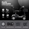 Folding Mobility Scooter for Seniors 4 Wheel Scooter for Adults Electric Medical Scooter Compact for Travel - Electric Powered Wheelchair Device - Compact Heavy Duty Mobile(M1 Chrome) view 2