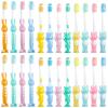 Patelai 24 Pcs Toddler Toothbrush for Age 2 up, Kids Toothbrush Set with Covers, Soft Children Manual Brushes Bulk with Suction Cup for Upright Storage, Rabbits and Bears Brushes for Travel view 1