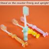 Patelai 24 Pcs Toddler Toothbrush for Age 2 up, Kids Toothbrush Set with Covers, Soft Children Manual Brushes Bulk with Suction Cup for Upright Storage, Rabbits and Bears Brushes for Travel view 3