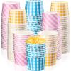 Gerrii 60 Pieces 9 oz Gingham Disposable Paper Cups Ice Cream Cups Bulk Gingham Party Supplies Buffalo Plaid Treat Paper Cup Snack Sundae Dessert Bowls for Hot Cold Food Holiday Picnic Birthday view 1