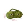 Funny 3D Frog Sleep Mask, Green Cute Cartoon Sad Frog Blindfold Cover, Super Soft Eye Blinder for Travel Office Snap Yoga Gift view 2