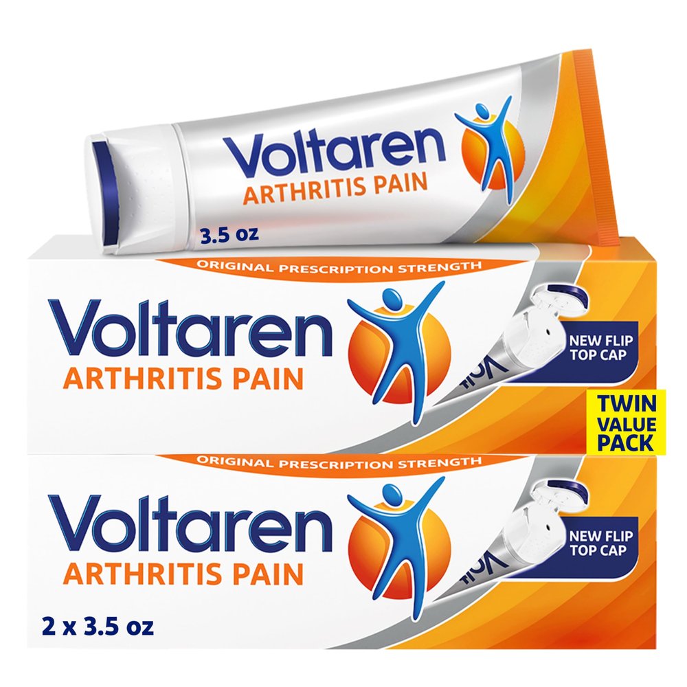 Voltaren Arthritis Pain Gel for Powerful Topical Arthritis Pain Relief - New Easy Open Cap - 100 g x 2